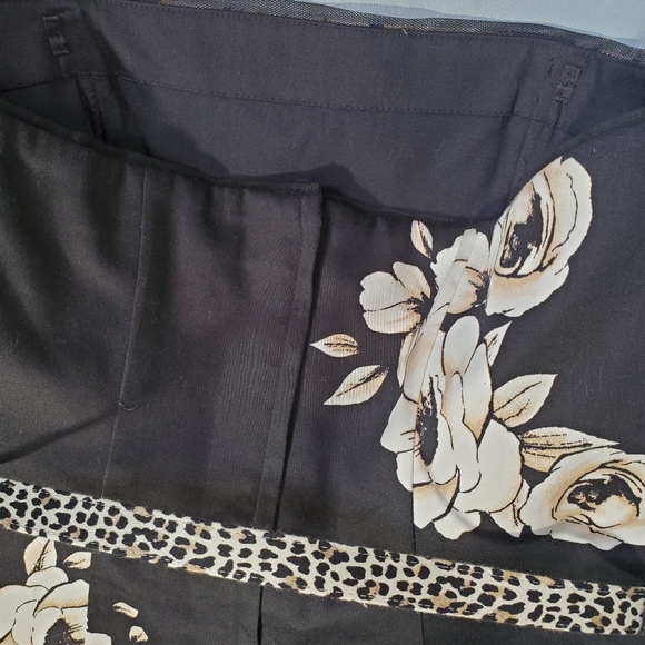 White House Black Market Black Strapless Bustier Size 4 Floral Padded Lined - Picture 4 of 8